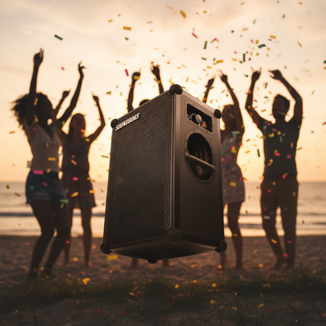 Soundboks Beach party Beautiful Things and 55,7 North