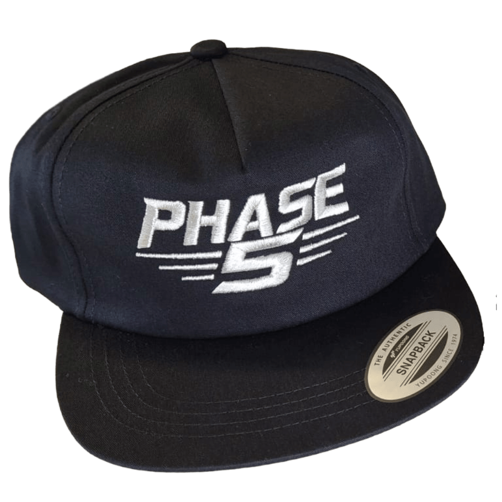 Phase 5 silver logo snap back black (2)